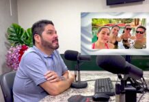 Fábio Campos se emociona ao receber homenagem das filhas no ar no “Ronda Policial”