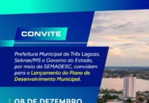 Prefeitura de Três Lagoas lança Plano de Desenvolvimento Municipal na segunda