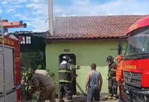 Incêndio em residência mobiliza Bombeiros e deixa crianças feridas no Jardim Oiti