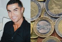 Em três segundos, Cristiano Ronaldo fatura cerca de 25 euros — o equivalente ao tempo de recolher uma moeda do chão