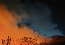 Incêndio de grandes proporções atinge ecoponto municipal de Três Lagoas