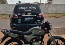 Motociclista é preso pela Força Tática após fuga em alta velocidade pelas ruas de Três Lagoas