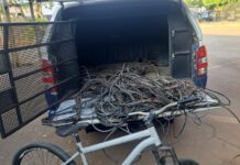 Suspeito é preso após ser flagrado arrastando fios de radar furtados pela BR 262