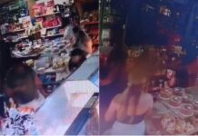 Jovem é baleado dentro de padaria lotada; atirador usava capacete