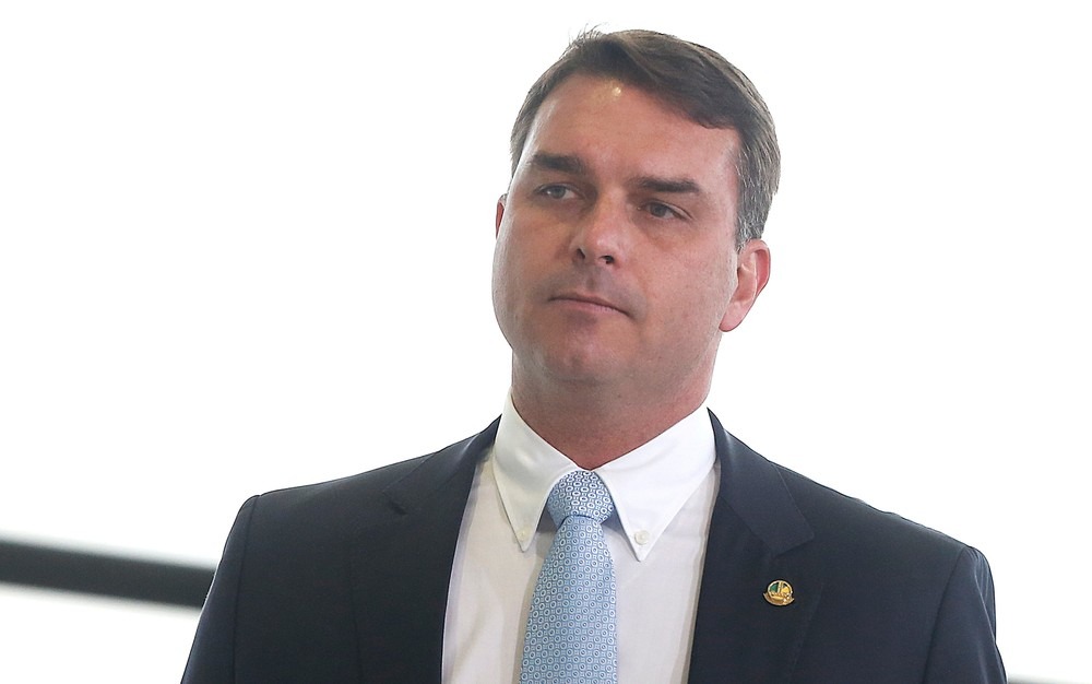 Foto de arquivo mostra o senador Flávio Bolsonaro no Palácio do Planalto. Foto: Dida Sampaio/Estadão Conteúdo.