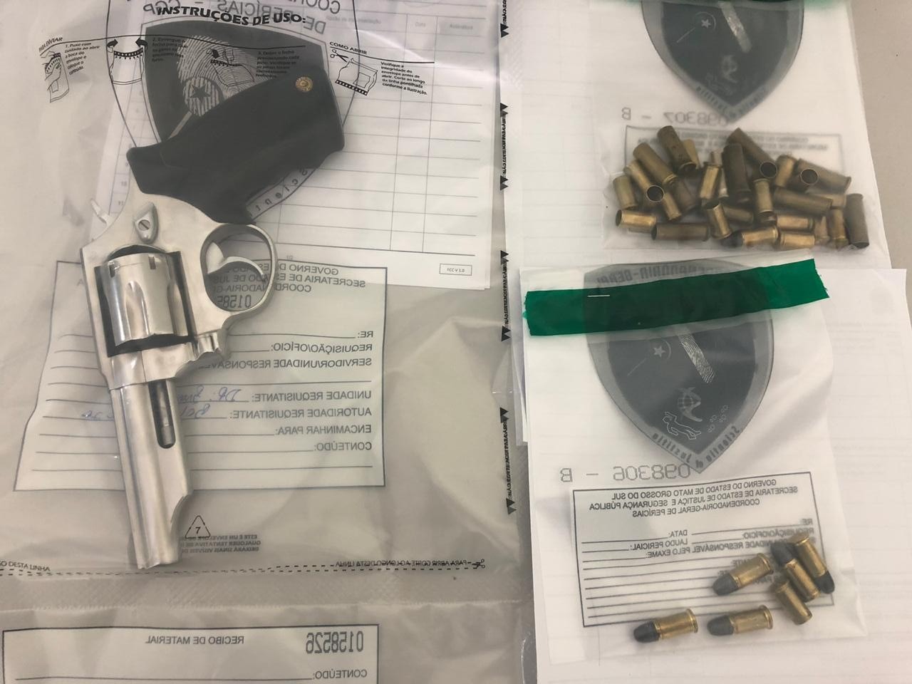 Foram aprendidos armas de fogo e munições. Foto: Polícia Civil.