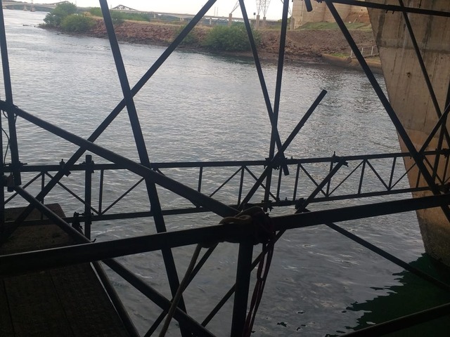 Estrutura metálica de onde os trabalhadores teriam caído - Foto: Divulgação/5ºGBM