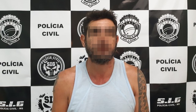 Homem (43) preso nesta segunda (11). Foto: Polícia Civil.