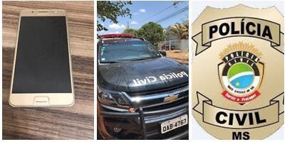 Celular foi encontrado no bairro Santa Terezinha. Foto: Polícia Civil.
