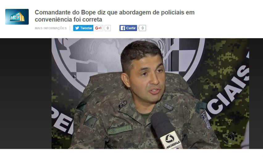Foto reprodução de matéria produzida pela TV Morena e publicada no portal de notícias G1