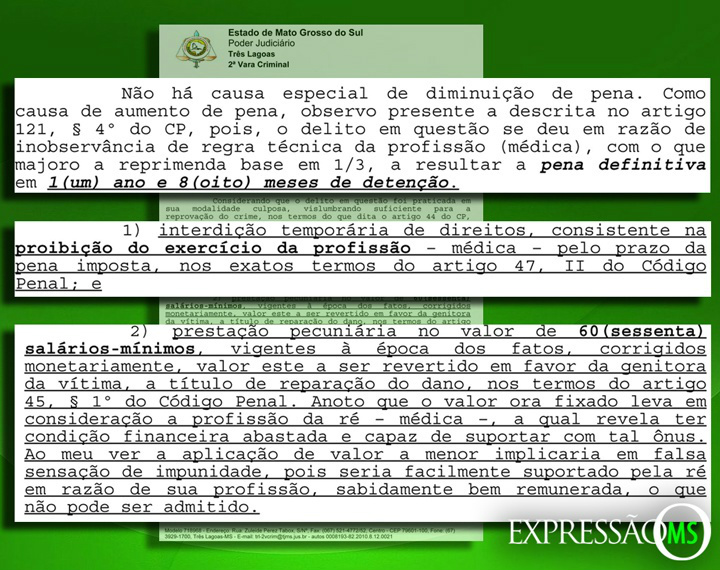 Sentença divulgada no dia 23 de janeiro 2014. Foto: Divulgação