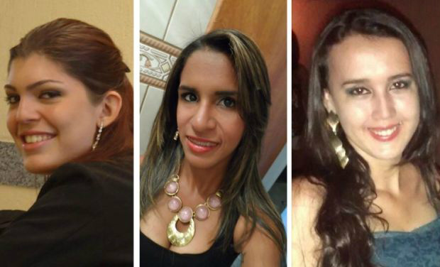 Bruna Dalto de Moraes Francisco, Patrícia Batista de Oliveira e Flávia Labelle Moraes da Silva (Foto: Facebook)