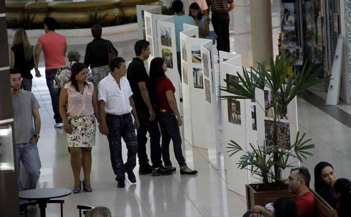 Exposição pode ser visitada no shopping até sábado, dia 27.Foto:Moisés Eustáquio,