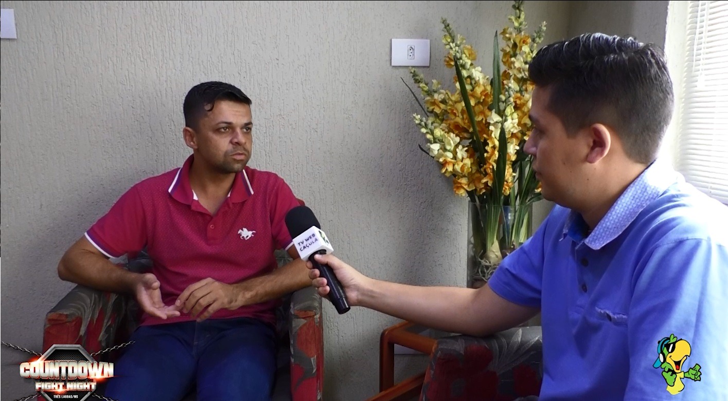 (André Rodrigues entrevistando Lucas Soares, organizador do Evento CFN Três Lagoas)