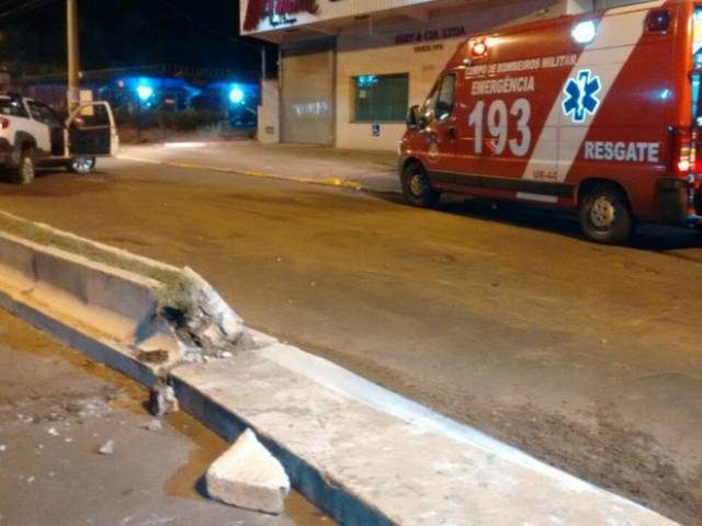 Canteiro central da avenida Eduardo Elias Zahran (Foto: José Aparecido/ TV Morena)
