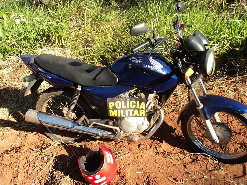 Moto recuperada pela PM.Foto: Assessoria 8º BPM
