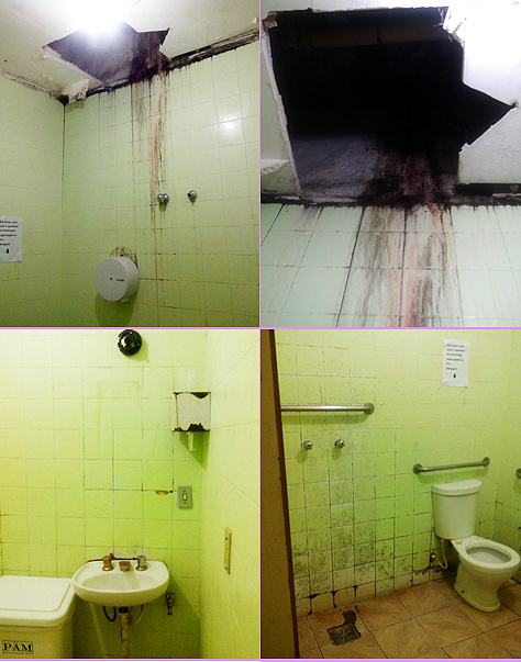 Os quatro banheiros eram divididos entre os 70 pacientes internados e, segundo a família, não eram limpos com frequência.Foto: Rádio 90 FM