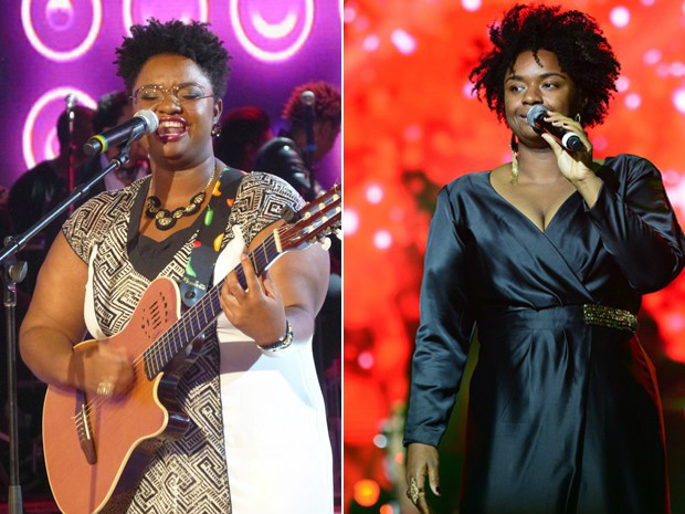 Ellen na 1ª temporada do The Voice, em 2012, e agora com menos 25Kg (Foto: The Voice Brasil / Tv Globo)