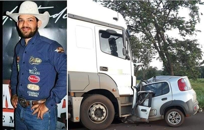 Colisão entre carro e carreta mata peão e assessor na MS-240. Foto: Facebook.