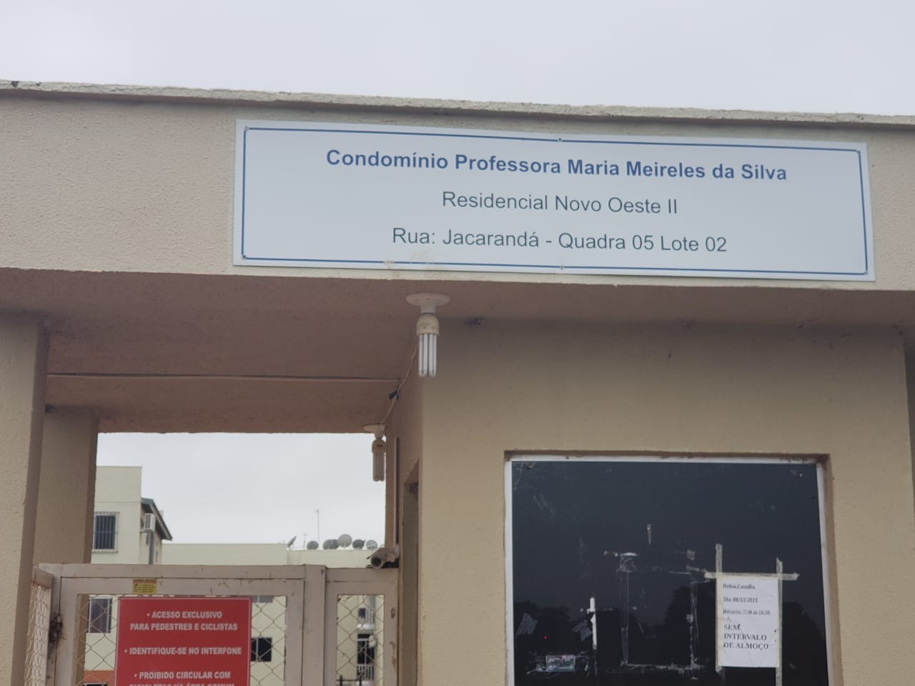 Endereço do Condomínio - Foto: Cláudio Júnior