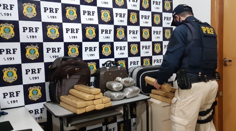 PRF apreende 16,8 Kg de maconha em Água Clara (MS) – Foto: Divulgação