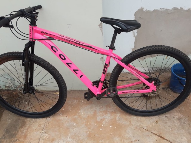 Bicicleta Colli Aro 29 apreendida com o autor do furto. Foto: Polícia Civil.