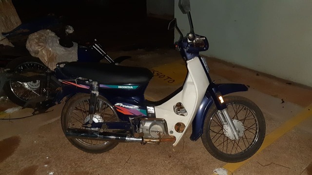 Motocicleta recuperada durante a ação conjunta em policiais civis e militares. Foto: Divulgação