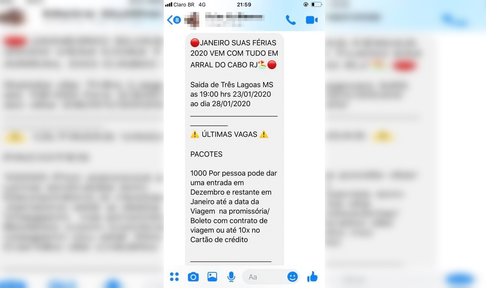 pós denúncias de cancelamentos de viagens sem explicações razoáveis, um grupo de turistas denunciou o caso à Polícia Civil. Foto: divulgação do Facebook.