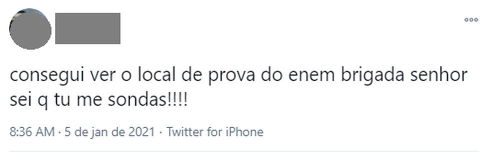 Enem 2020: participantes relatam nas redes sociais que conseguiram acessar o local de prova na página do participante, enquanto outros afirmam ter dificuldades. — Foto: Reprodução/Twitter
