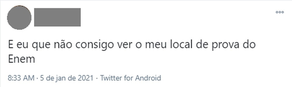Enem 2020: participantes relatam nas redes sociais que conseguiram acessar o local de prova na página do participante, enquanto outros afirmam ter dificuldades. — Foto: Reprodução/Twitter