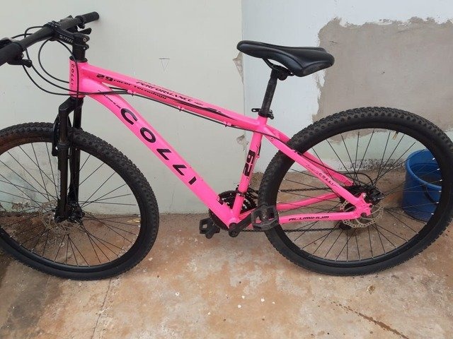 Bicicleta Colli Aro 29 apreendida com o autor do furto. Foto: Polícia Civil
