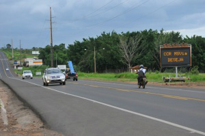 Trecho da BR-163 em Campo Grande (Foto: Alcides Neto)