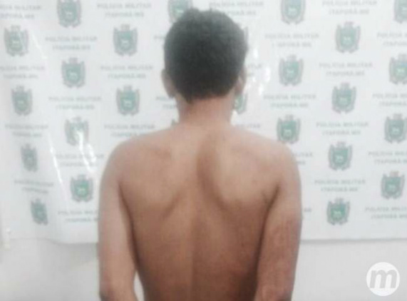 Edinaldo foi preso por tentativa de homicídio em Itaporã (Foto: Divulgação/PM)