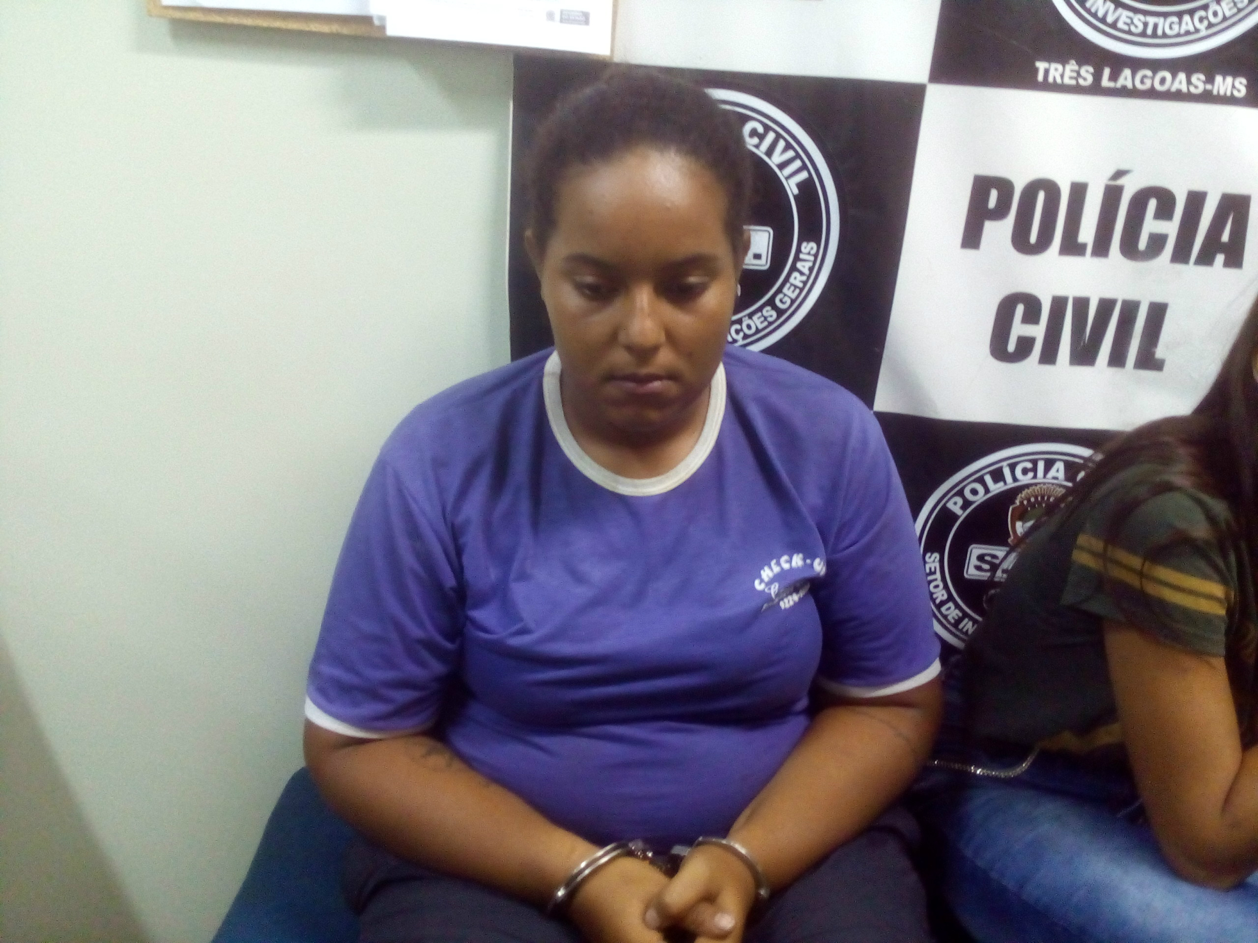 Suspeita Ariane Rosa dos Santos, apontadas por oferecer suporte na fuga e atear fogo no veículo. Foto:Rádio Caçula