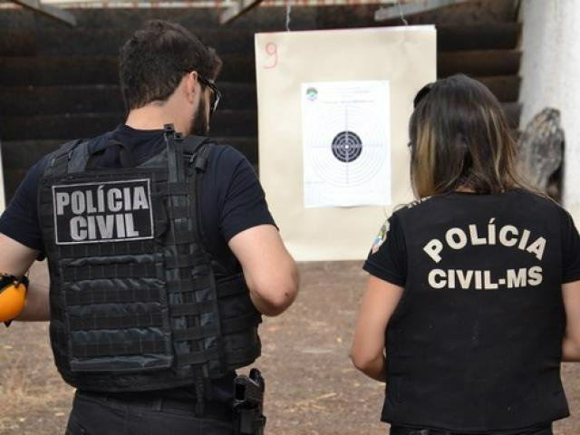 Policiais em treinamento. (Foto: Divulgação/ Polícia Civil)