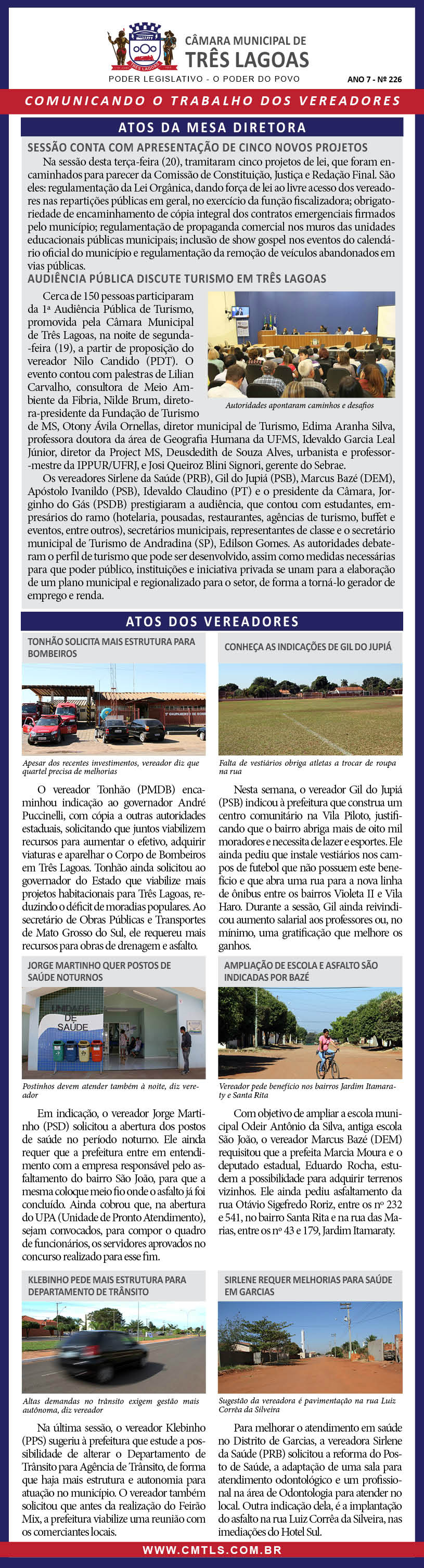 Trabalhos do vereadores