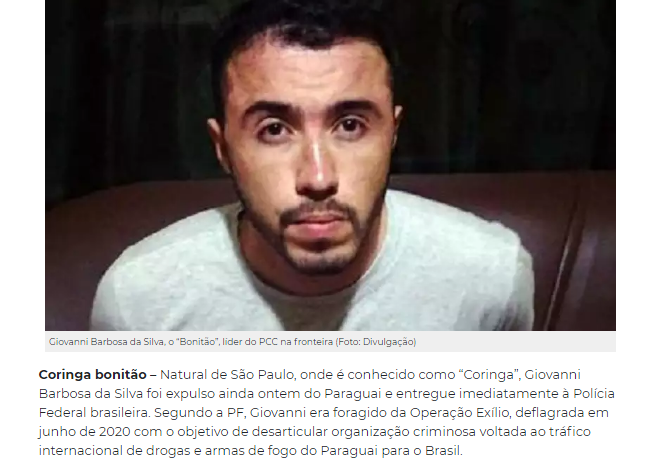 Giovanni Barbosa da Silva, o “Bonitão”, líder do PCC na fronteira (Foto: Divulgação)