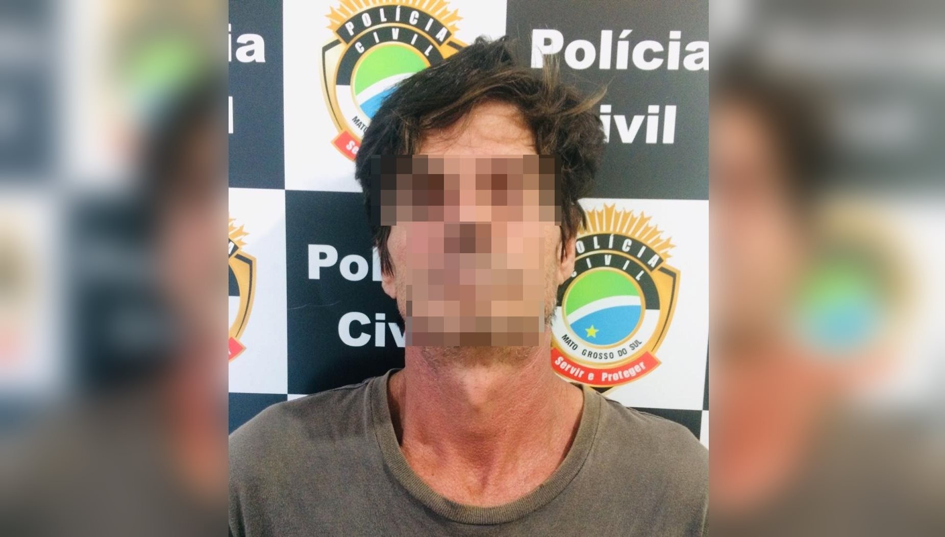 O suspeito é um homem de 51 anos, dependente químico  e que possui diversas passagens policias pelo mesmo crime – furto. Foto: Rádio Caçula.