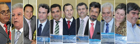 Esquerda p/ dir.: Jamal, Edil, Rodrigo, Fábio, Valtemir, Cícero, Cézar, Ricardo, Semy, Lilian e Jean