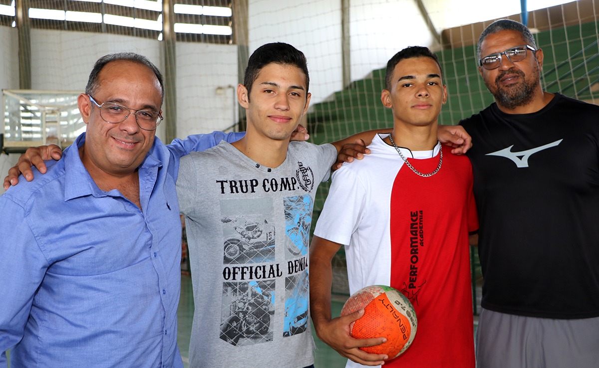 Sec. Juscelino, Maurício, André e Prof. Daniel comemoram a convocação
