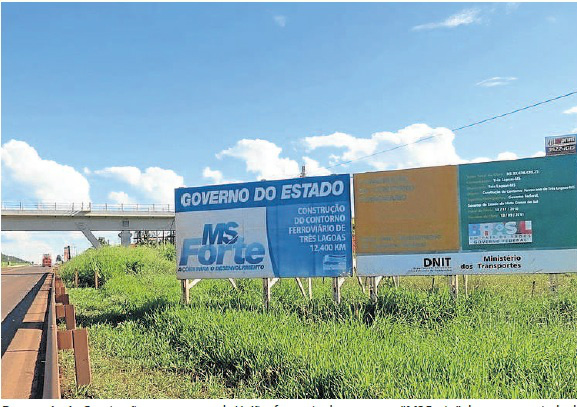 Responsáveis. Construção, com recurso da União, faz parte do programa “MS Forte” do governo estadual. Foto: Correio do Estado