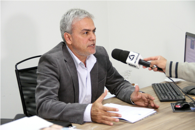 Jorginho do Gás em entrevista a uma emissora.Foto: Assessoria