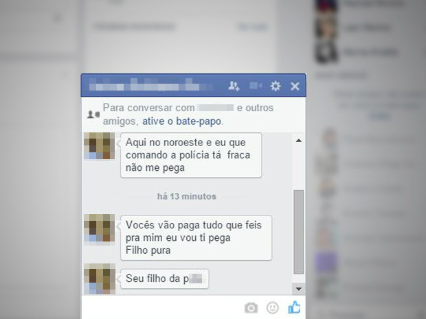 Ele usava Facebook para ameaçar policiais e debochar da polícia (Foto: Reprodução/ Facebook)