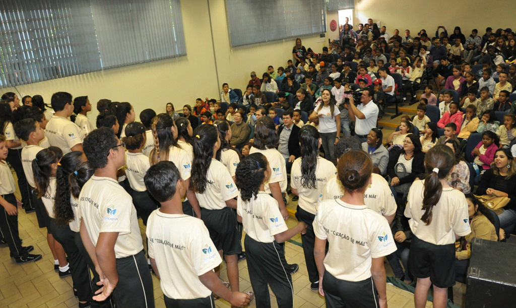 Todo material apresentado foi produzido pelas crianças.Foto: Assessoria