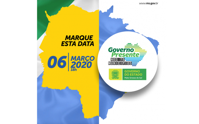 Evento de lançamento do pacote de obras já tem data e horário para acontecer – Arte: Divulgação/Governo de MS