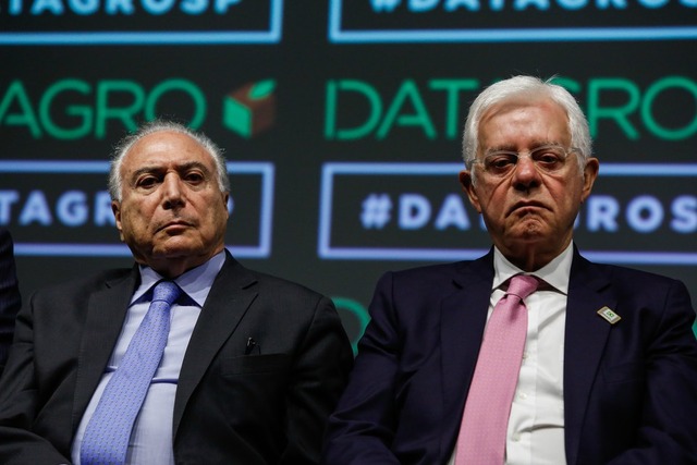 Michel Temer e Moreira Franco em foto de outubro do ano passado — Foto: Isac Nóbrega/Arquivo Presidência da República