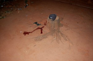 Local onde a vítima foi atingida - Acácio Gomes