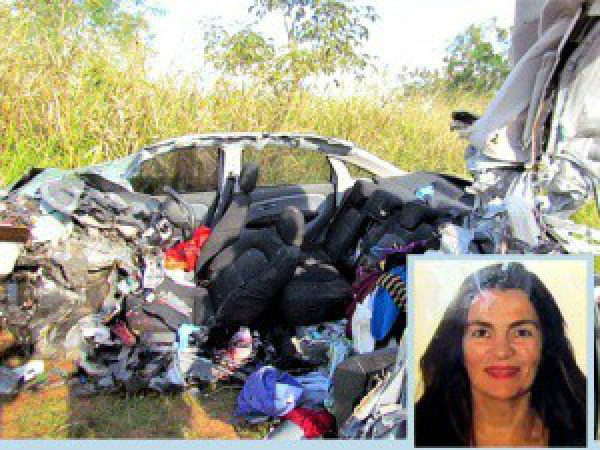 Wânia morreu após acidente na rodovia SP-595 (Foto Folha da Região)