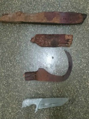 Objetos usados para matar a vítima(Foto: Divulgação/ Polícia Civil)