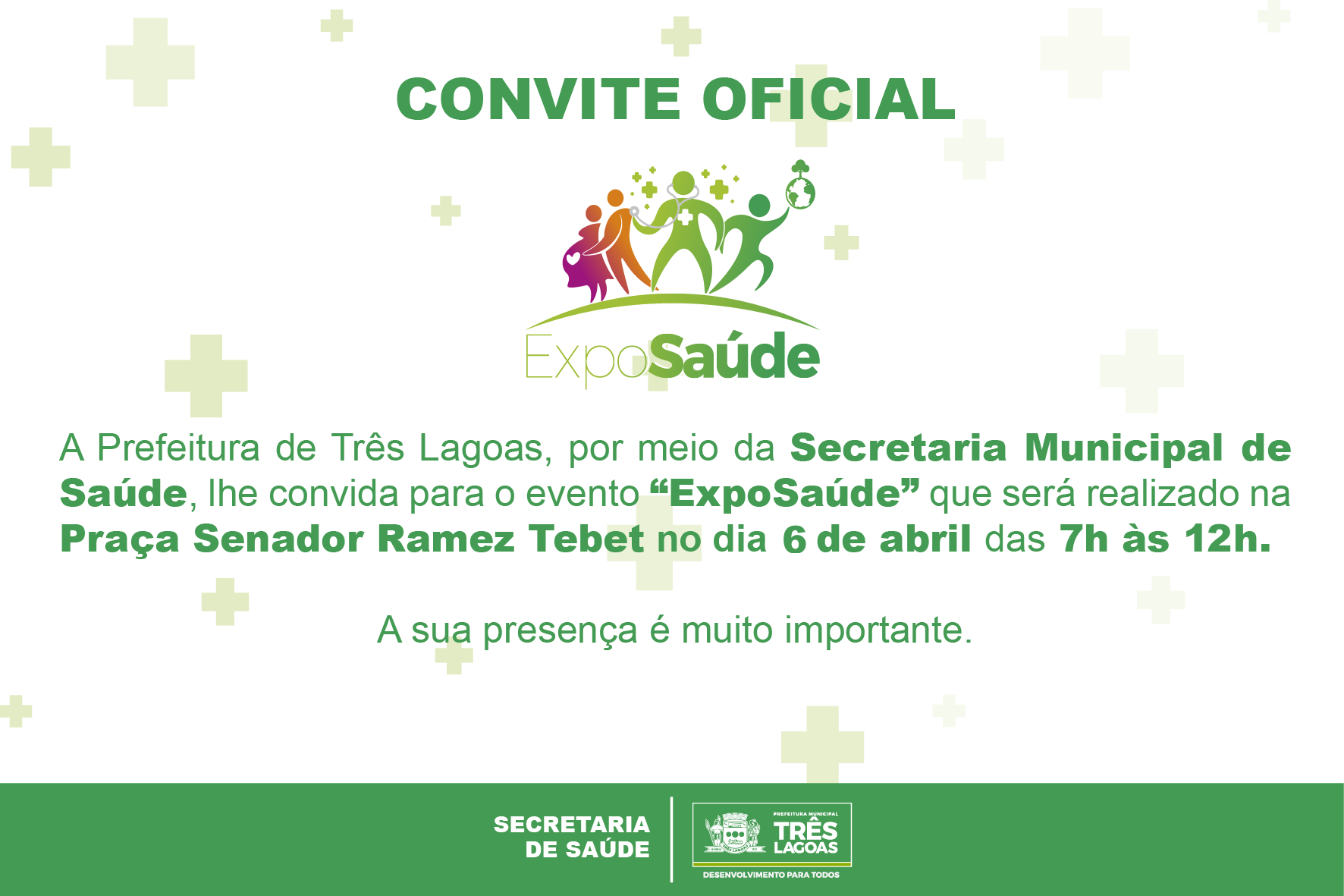 Convite Expo Saúde 2019 / /Arquivo PMTL